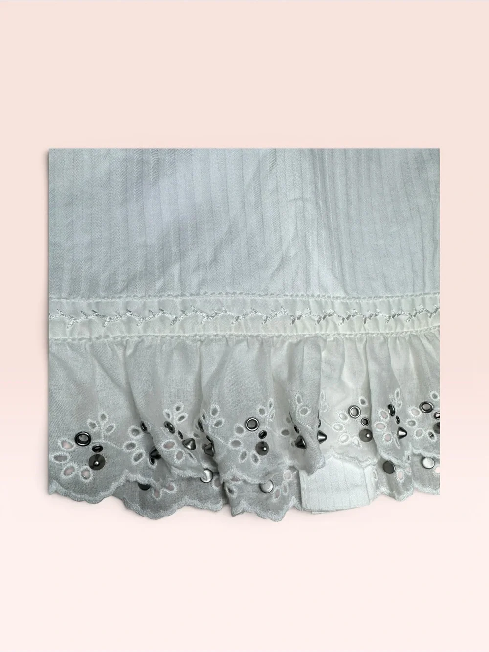 Coach Ruffle Prairie Mini Dress with Studs. - Picture 3 of 7